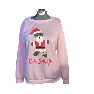 Women's Unbranded Pink Christmas Sweatshirt L/G